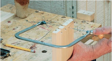 Cutting dovetail tails for highboy drawers