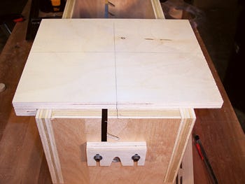 Attaching slide platform to router turning jig