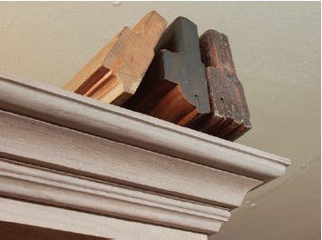 Crown molding stock for highboy casing