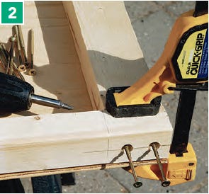 Clamping and securing patio table and benchtop framework