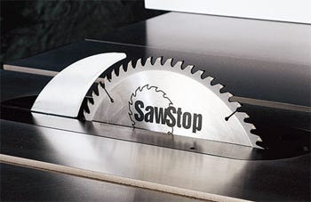 SawStop riving knife on table saw