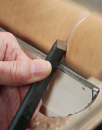 Spindle turning tools and chair leg example