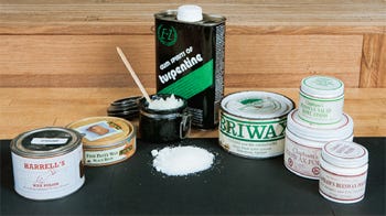 Different brands of wax finishing products