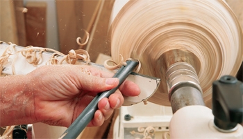 Cutting a tenon on a bowl blank