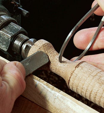Reducing tenon with fingernail gouge