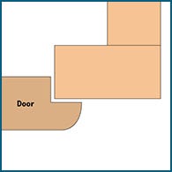 Diagram of a three eighths inch inset cabinet door