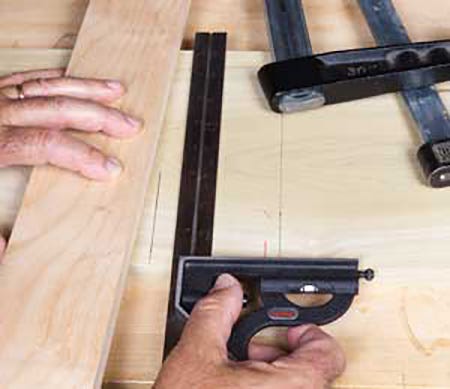Marking positioning for dado cutting fence