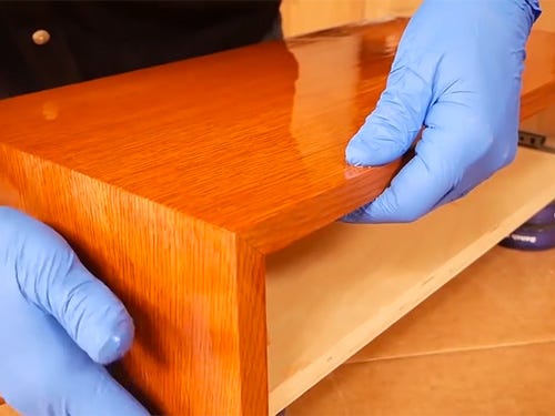 Adding a lair of oil pigment stain to hardwood