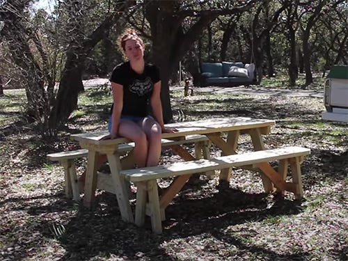 April Wilkerson's picnic table and benches project