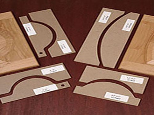 Templates for cutting raised panel doors