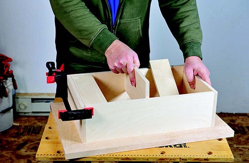Adding shelving to small tool cabinet cubby