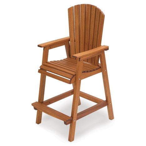 Bar height adirondack chair built from templates