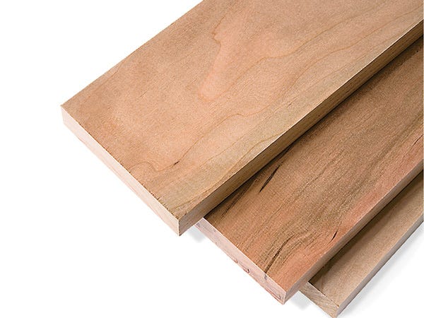 Stack of a variety of black cherry lumber