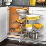 Blind corner cabinet shelf rack