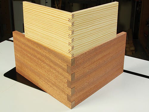 Two different types of box joints
