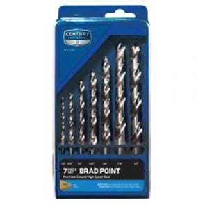 Century seven piece hss brad point drill bit set