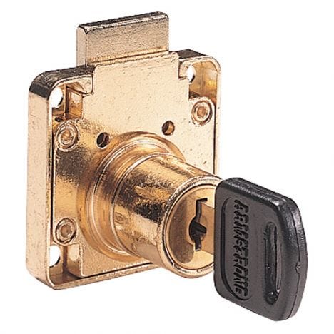 Rockler surface mounted brass plated lock