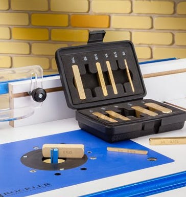 Rockler precision brass router table setup kit
