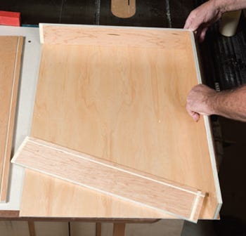 Dry assembling cabinet base parts