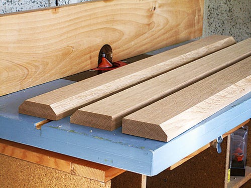 Cut lumber for cabinet frame