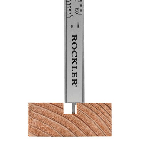 Measuring depth of cut with digital caliper
