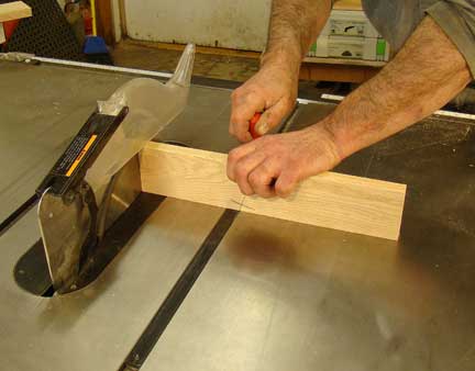 Checking the squareness of a table saw blade