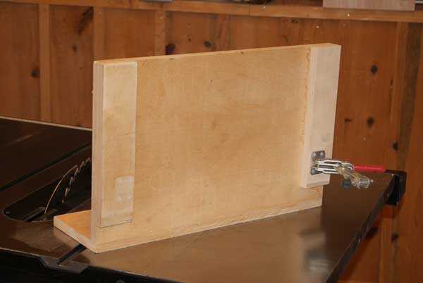 Attaching cleats to the bottom of table saw panel jig