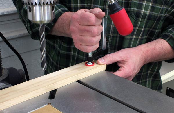 Clamping stop to angle-drilling jig