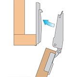 Diagram of a clip-on hinge