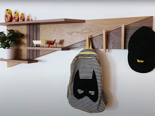 Pico coat rack with shelving