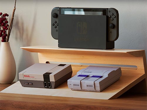 Video game sales console stand