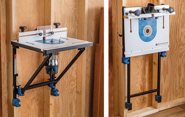 wall-mounted router table