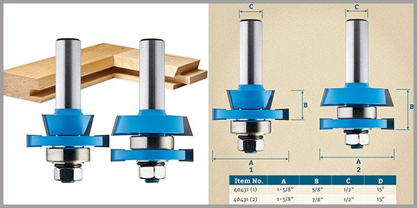 shaker style cope and stick router bits