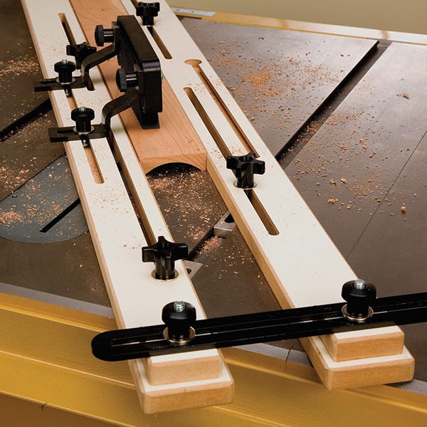 cove cutting jig on table saw