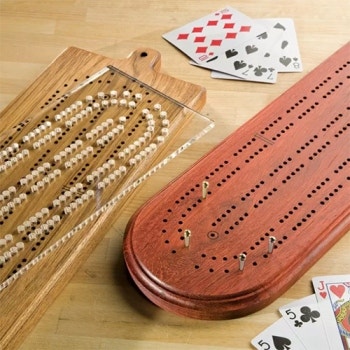 Standard size cribbage board drilling layout template