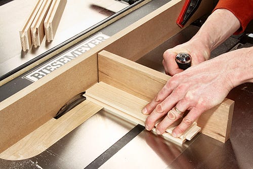 Sawing parts for cabinet door framework