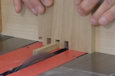 Cutting finger joints with a dado stack