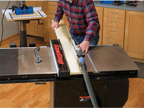 Using table saw to cut furniture parts