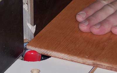 Using a dish caring bit to cut the edging on a panel