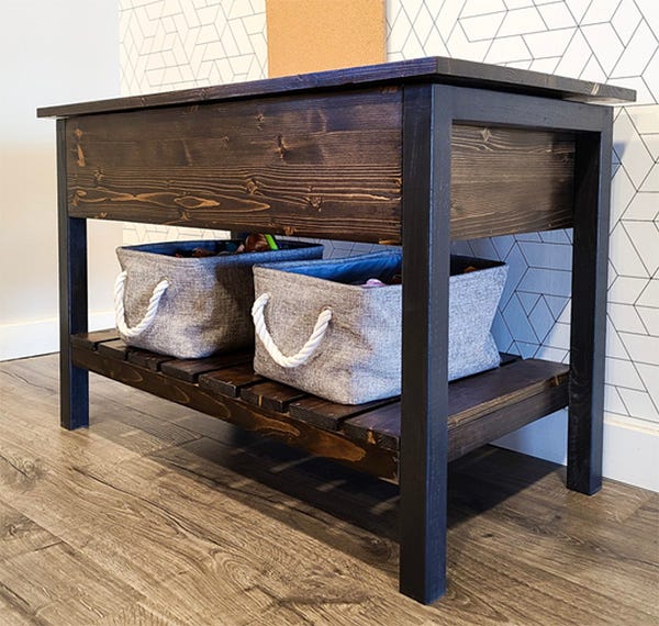 diy storage bench plan