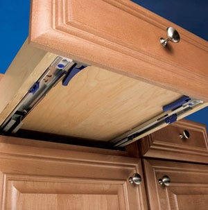 Dresser drawer fitted with undermount drawer slide
