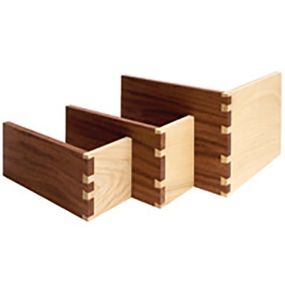 Examples of potential dovetail layouts for drawers