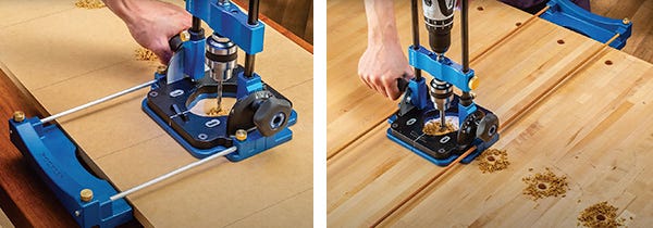 Rockler portable drill guide with vise deals