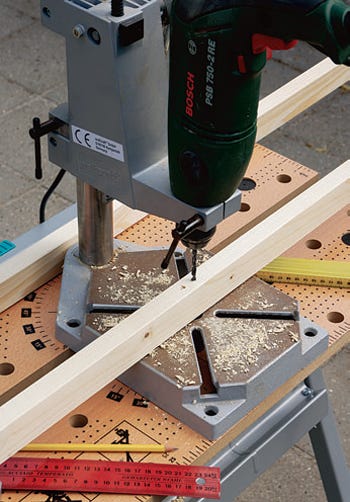 Drilling holes for greenhouse panel joinery