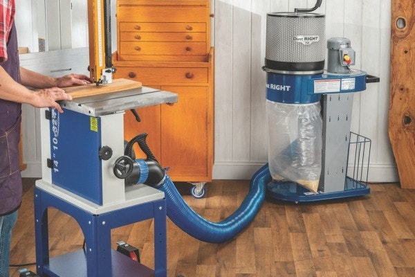dust collection system in workshop