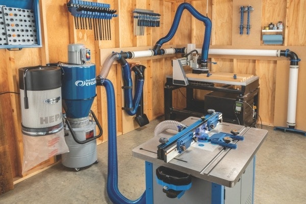 dust collection workshop setup