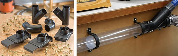 dust collection tubes and fittings