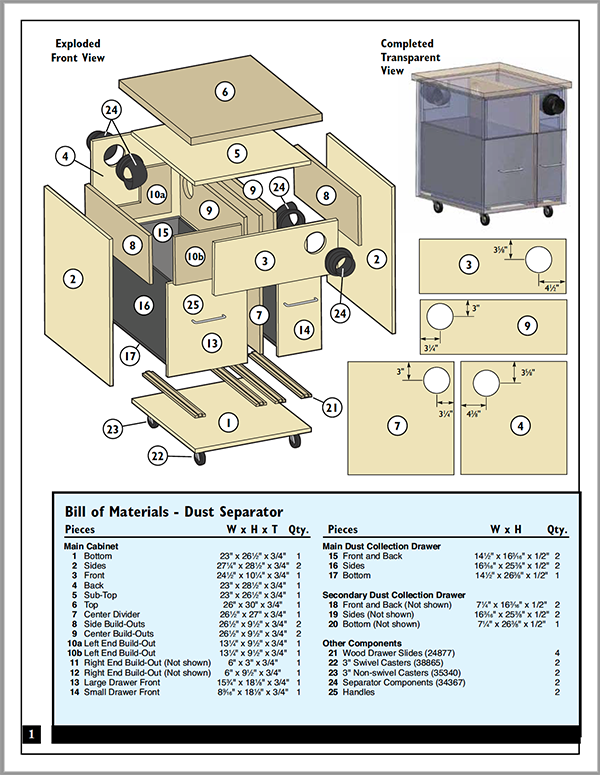 dust separator cabinet plan download