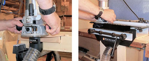 Dust collection for router table and dovetail jig