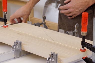 Clamping up two panels on edges